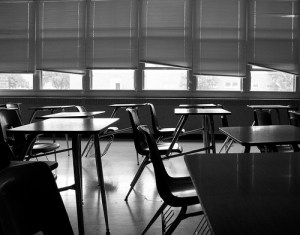 B&W classroom