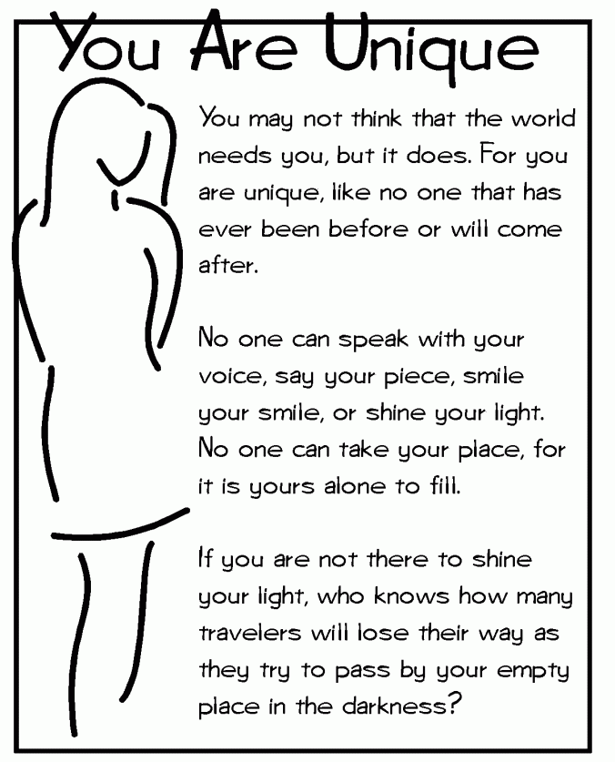 you are unique