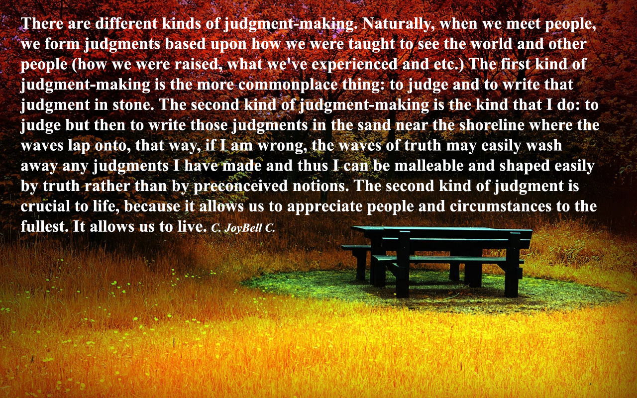 Judging | Good Morning Gratitude
